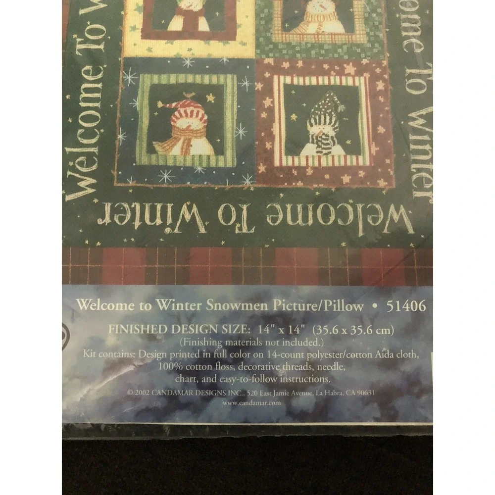 Candamar Design Embellished Cross‎ Stitch Welcome To Winter Kit New 2002